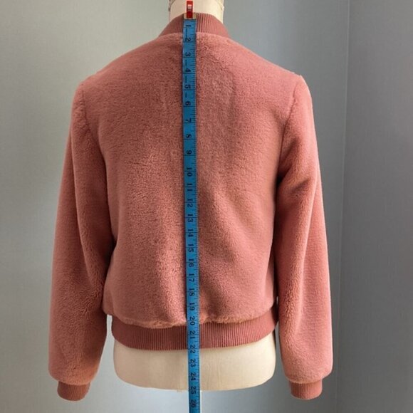 Forever 21 Blush Pink Faux Fur Bomber Jacket - Women S - Picture 6 of 6